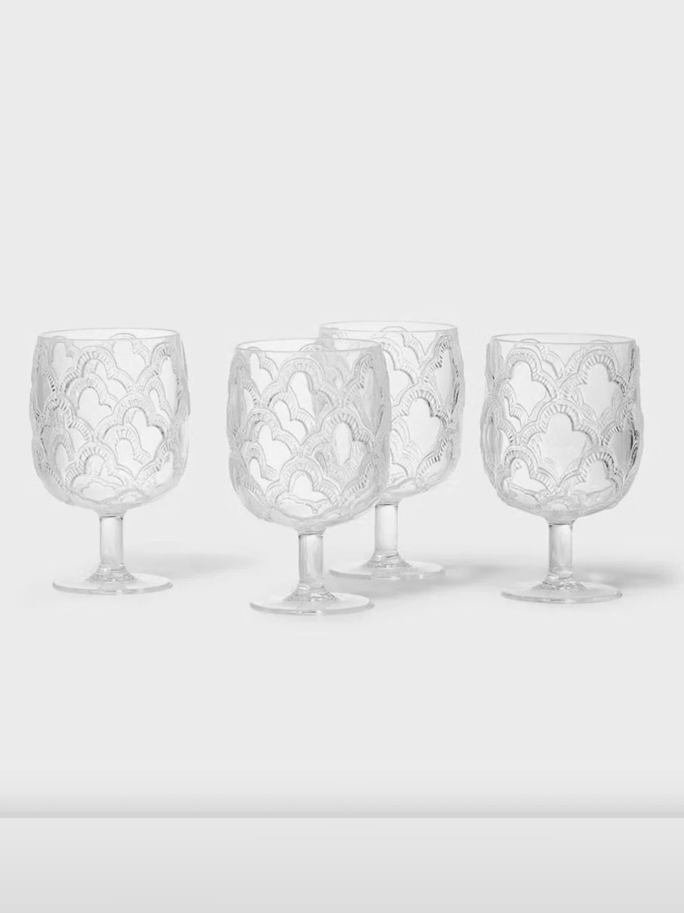 Roller Rabbit x Target Acrylic Goblets - Clear 4 ct